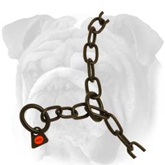 Quality Herm Sprenger label for English Bulldog chain  collar