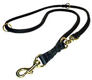 Leather Round Dog Leash - Leash for English Bulldog