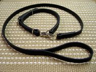 Practical Leather English Bulldog Combo (Leash and Collar)