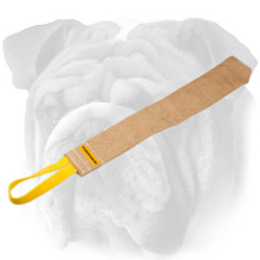 English Bulldog rag with comfortable handle