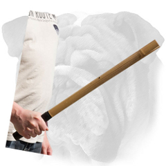 Bamboo English Bulldog stick with covered handle