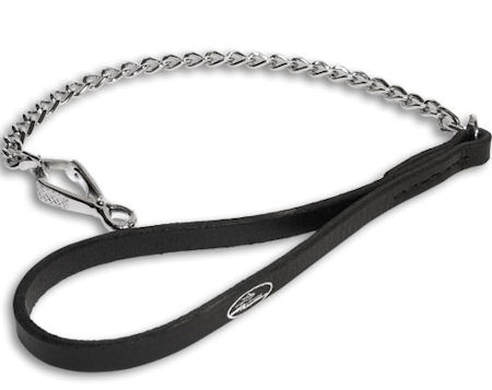 Chain English Bulldog Leash with HS Quick Release Snap Hook