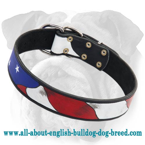 British Bulldog Best Collar - American Pride Leather Dog Collar