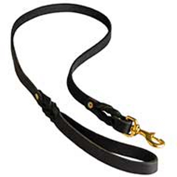 Designer Leather English Bulldog Leash