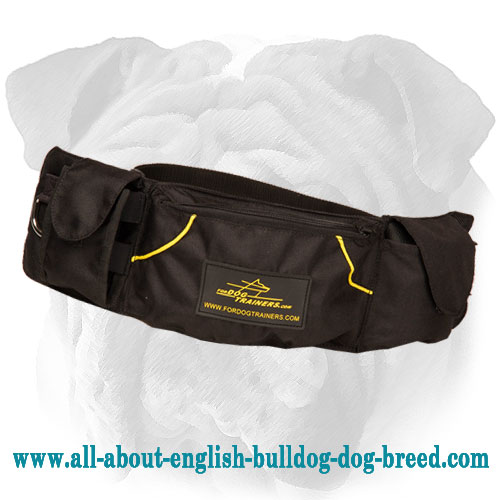 Quick Reward English Bulldog Training Nylon Pouch for Treats and Toys