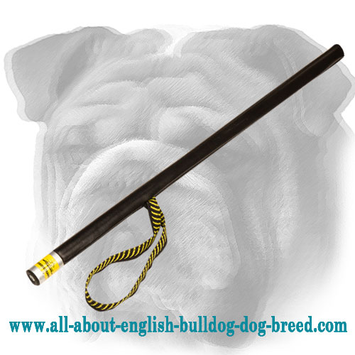 Agitation English Bulldog Plastic Stick Covered with Leather