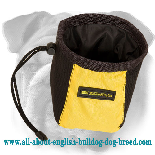 Fast Reward English Bulldog Treat Bag with a Belt Clip