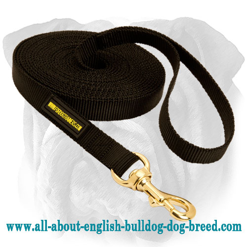 Nylon English Bulldog Leash for Training and Tracking - Click Image to Close