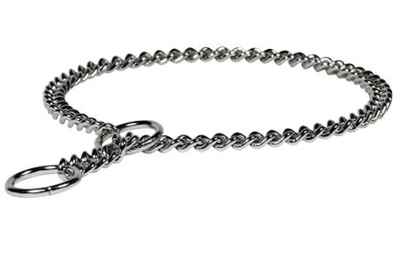 Chrome Plated Choke Chain Collar for English Bulldog