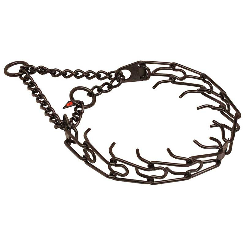 "Pro Style" Herm Sprenger Black Stainless Steel English Bulldog Prong Collar 1/6 inches (4.0 mm)