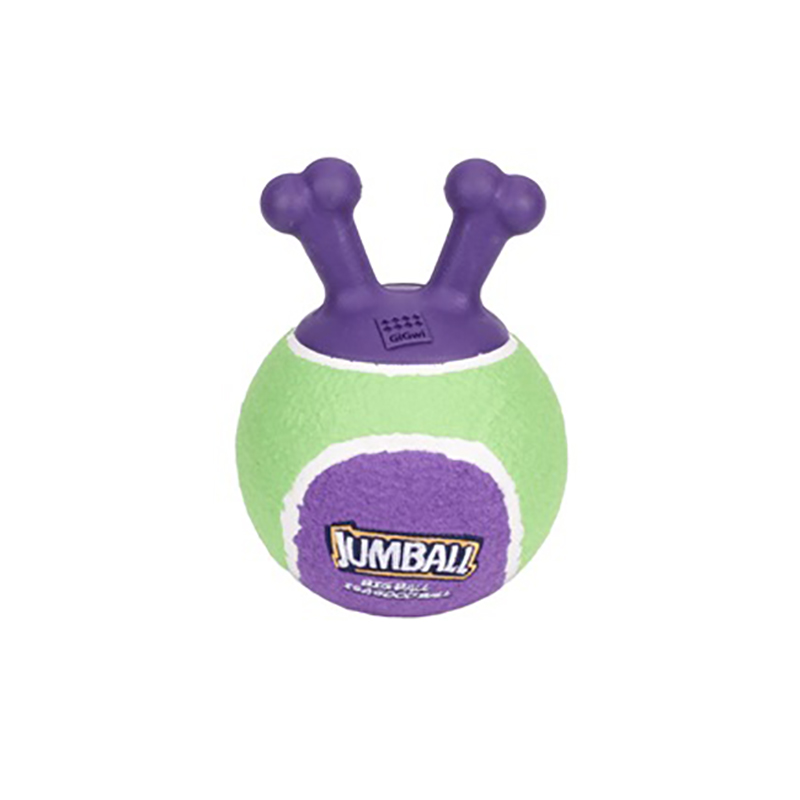 "Funny Game" Extra Durable Dog Ball with Handle for Active Dogs - Click Image to Close