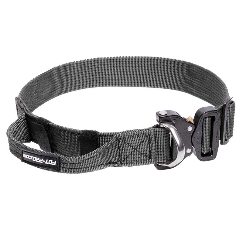 Strong Olive Nylon English Bulldog Collar with Handle - Click Image to Close