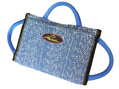 Synthetic "French Linen" English Bulldog Bite Pad with 3 Handles