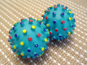 Squeezing Crazy Color Rubber English Bulldog Ball