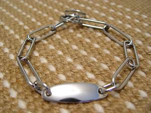 Steel Chrome Plated English Bulldog Fur Saver with A Name Plate - 1/9 inch (3 mm)