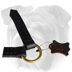 Leather English Bulldog Lead for Walking 2 Dogs