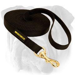 Nylon English Bulldog Lead with Brass Fittings