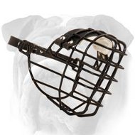 English Bulldog Wire Basket Dog Muzzle For Winter